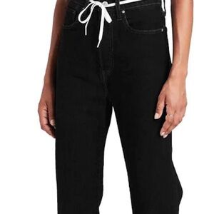 Levis ribcage straight jeans black wash size 31